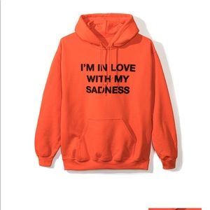 AntiSocial Social Club Smashed Orange Hoodie M NWT